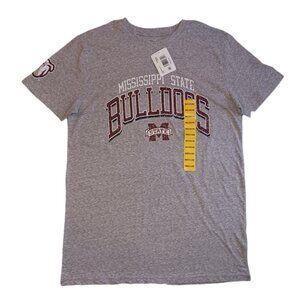 Mississippi State Bulldogs Mens Size Medium T Shirt Short Sleeve Gray Champion